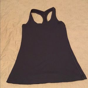 Lululemon cool racer back tank charcoal gray sz 4